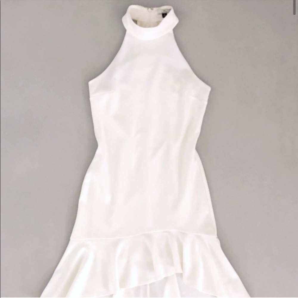 Megan Markle mock neck white dress